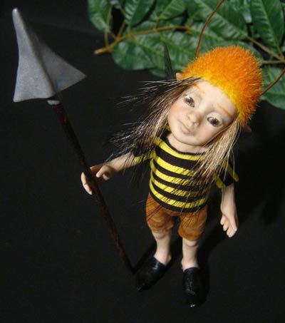 Ooak Pixie Furio Sentinella delle Api - Galleria